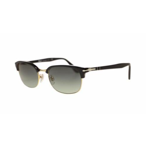 クリアランス売れ筋 ペルソール メンズ用サングラス Persol Men´s Sunglasses PO8139 9571 Black Gold/Grey Gradient Lens Oval Authentic