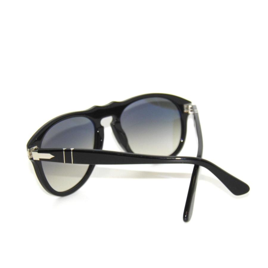 同時購入 ペルソール メンズ用サングラス PERSOL 0649 95/32 BLACK/ LIGHT GREY GRADIENT SUNGLASSES 649