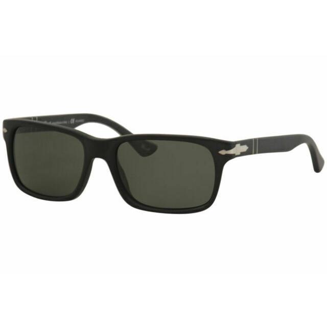 ペルソール メンズ用サングラス PERSOL PO3048S 900058 Black Rectangle Polarized Men's 58 mm Sunglasses