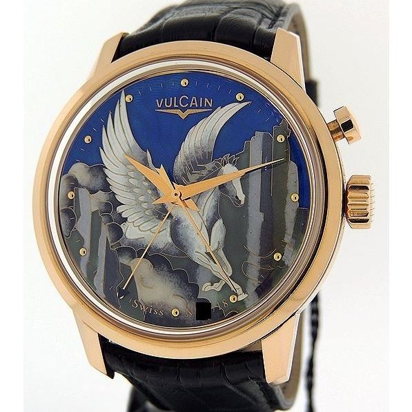 ヴァルカン メンズ用腕時計 Vulcain Cloisonne 50s Presidents The Pegasus Alarm Enamel 200550.318L Wristwatch