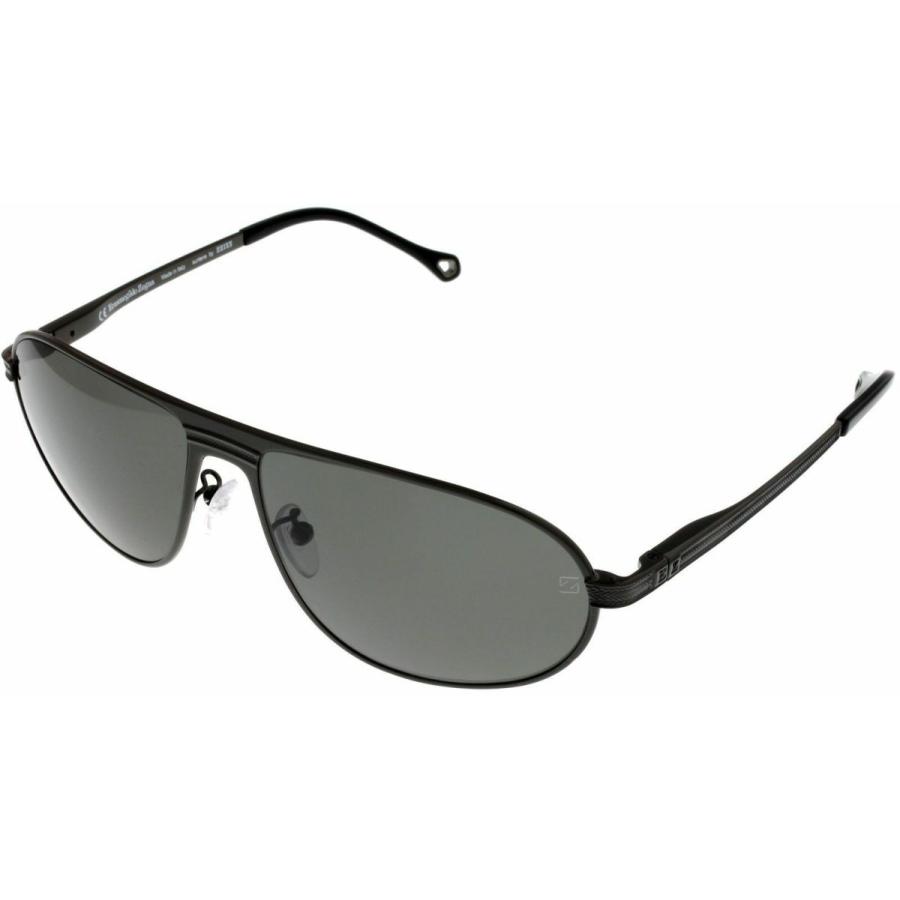 エルメネジルド ゼニア 男女兼用 サングラス Ermenegildo Zegna Sunglasses Unisex Aviator Polarized Black SZ3334 568P