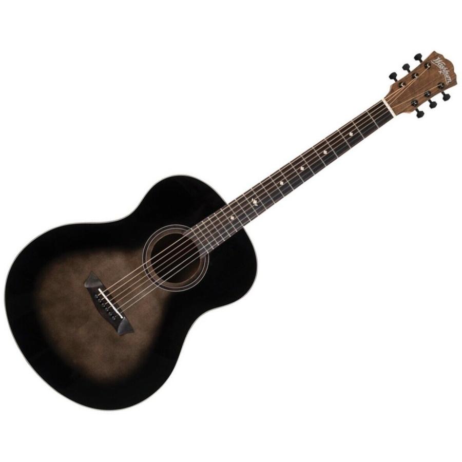 ワッシュバーン アコースティックギター Washburn Bella Tono Novo S9 Studio Acoustic Guitar Transparent Charcoal Burst， BTS9CH-D