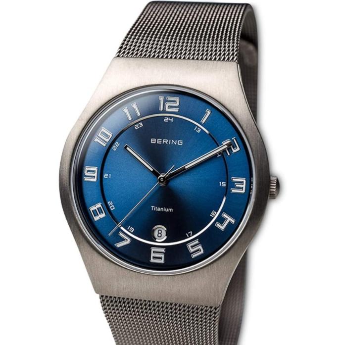 ベーリング 腕時計 メンズ用 Bering Classic Brushed Grey Silver Mesh Watch 11937-078 