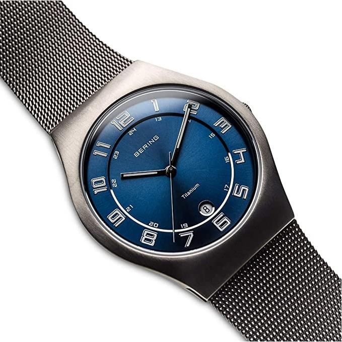 ベーリング 腕時計 メンズ用 Bering Classic Brushed Grey Silver Mesh Watch 11937-078 