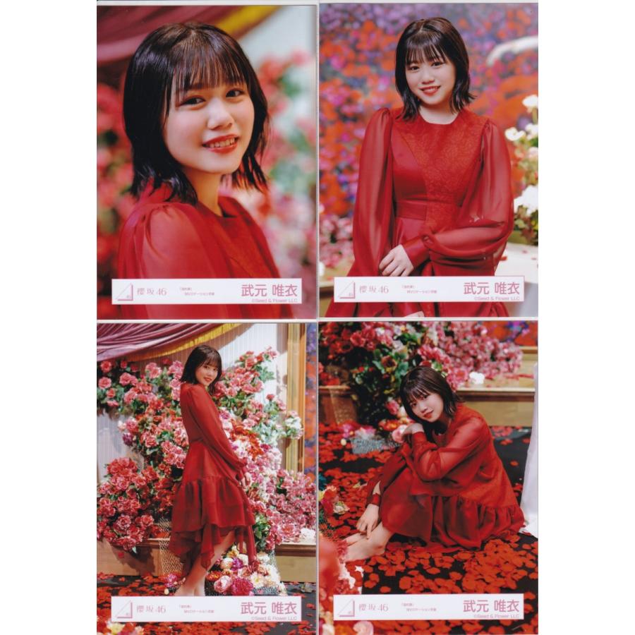 櫻坂46 武元唯衣 「流れ弾」 MV衣装 生写真 4種コンプ : sa0683 : K&J 