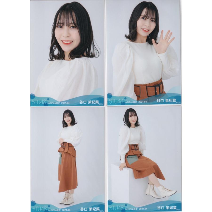 STU48 谷口茉妃菜 月別 netshop 生写真 2021 4月 2021.04 4種コンプ｜kjcompany