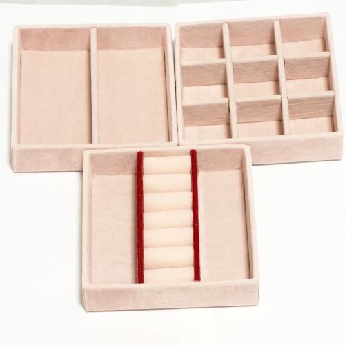 ジュエリーボックス アクセサリーケース レッド : パール・珊瑚