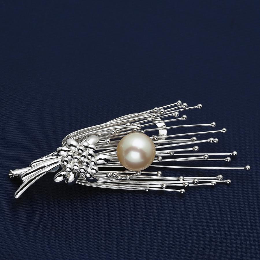 K18wg 南洋真珠 デザインブローチ 白蝶パール 18金ホワイトゴールド 個性的 大ぶり Br 1807unk パール 珊瑚ジュエリー K Jewel 通販 Yahoo ショッピング