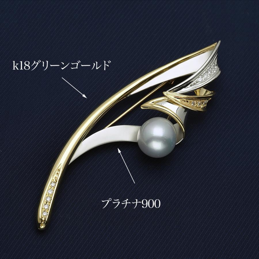 本真珠とプラチナのペンダントブローチ