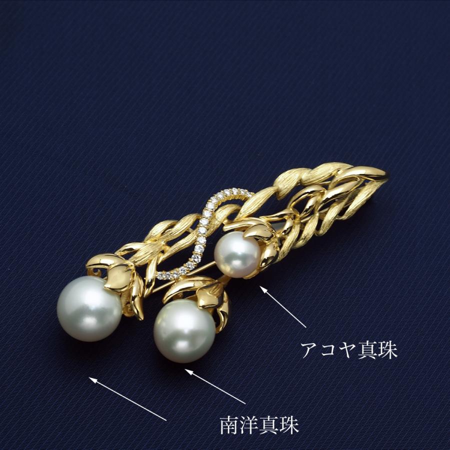 本真珠アコヤパールk18/シルバーペンダント&ブローチ重さ約12g