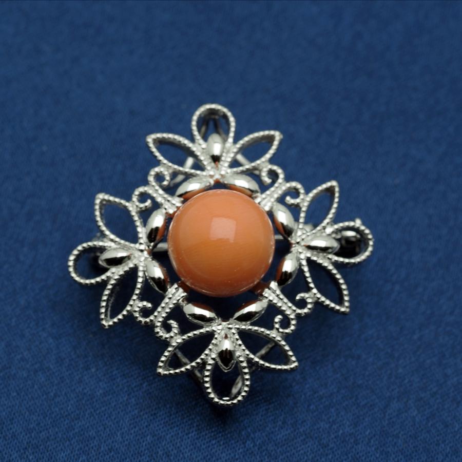 未使用品 碌山 赤珊瑚 シルバー ブローチ 兼 ペンダント 未使用品 碌山 赤珊瑚 シルバー ブローチ 兼 ペンダント 未使用品 碌山