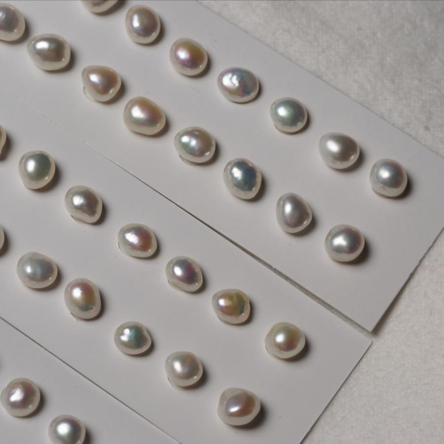 淡水真珠 ミニバロック ピアス 7mm up パール K18YG/K10PG ポスト選択