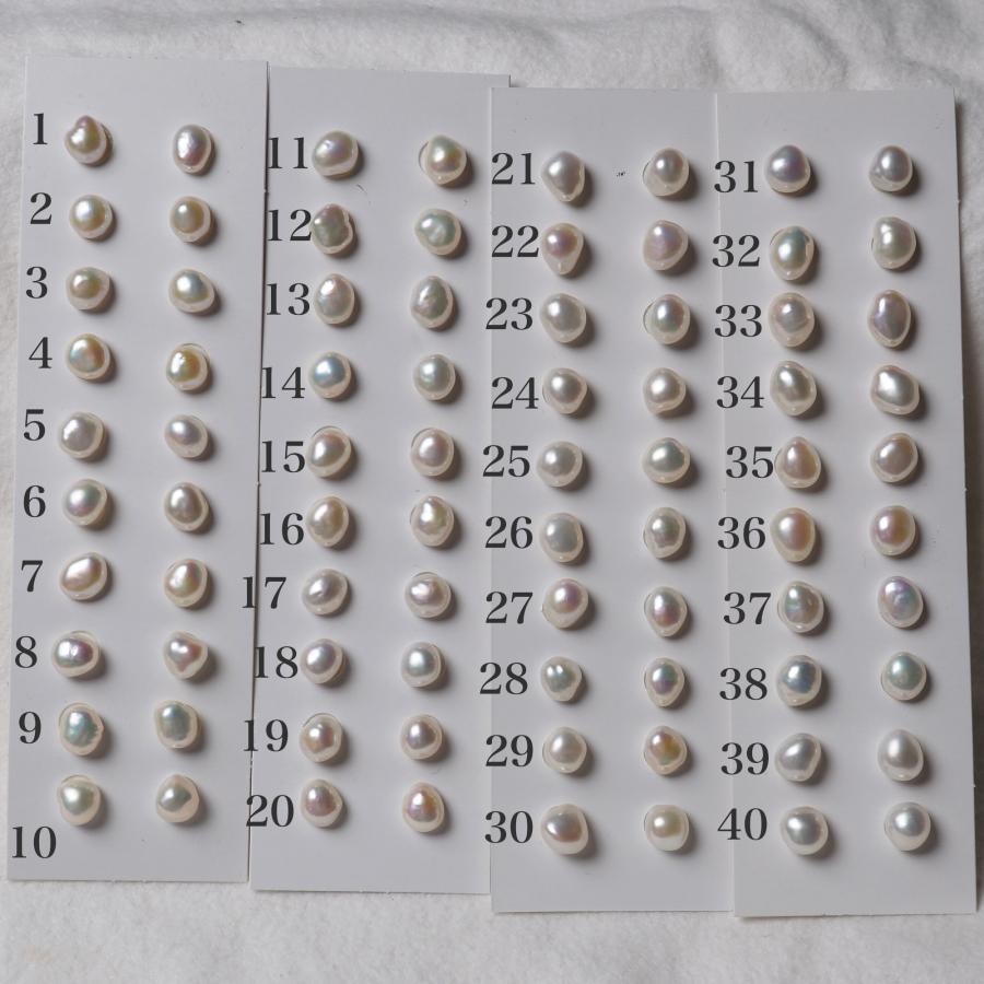 淡水真珠 ミニバロック ピアス 7mm up パール K18YG/K10PG ポスト選択