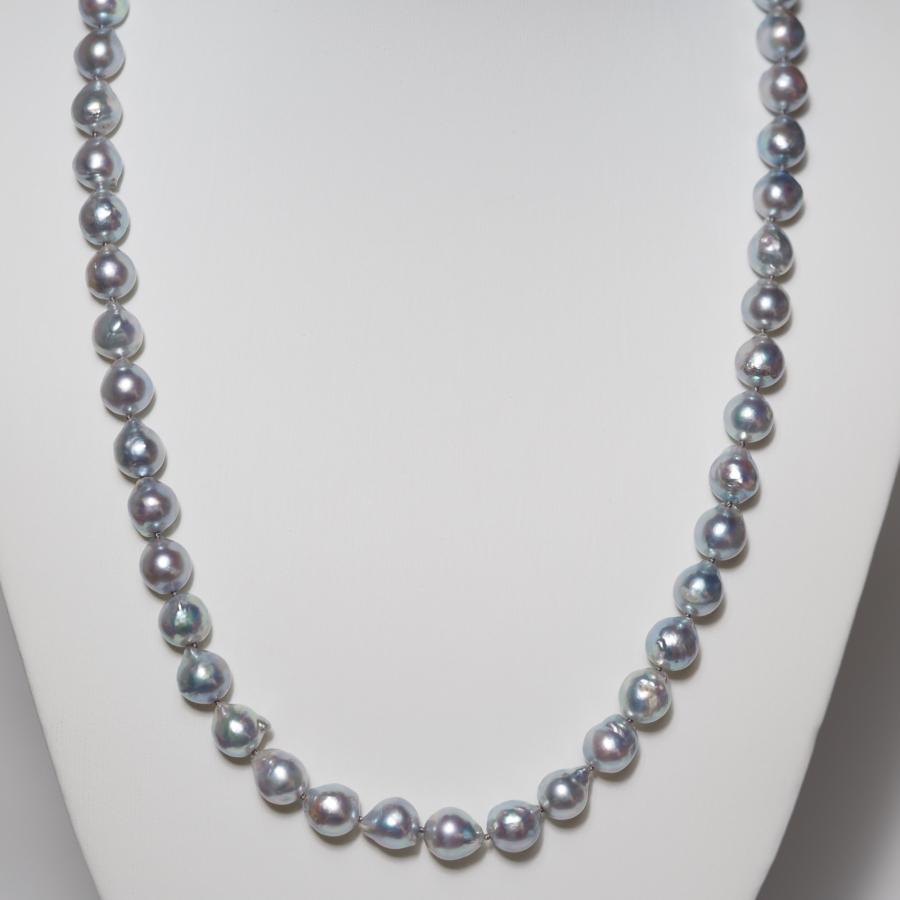 (C)あこや真珠 ネックレス SILVER 約7.8mm パール アクセサリー C)あこや真珠 ネックレス SILVER 約7.8mm パール アクセサリー