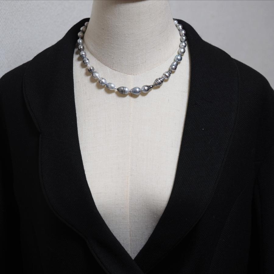 ブランド登録なし タヒチ真珠 サークルバロック パール ネックレス  