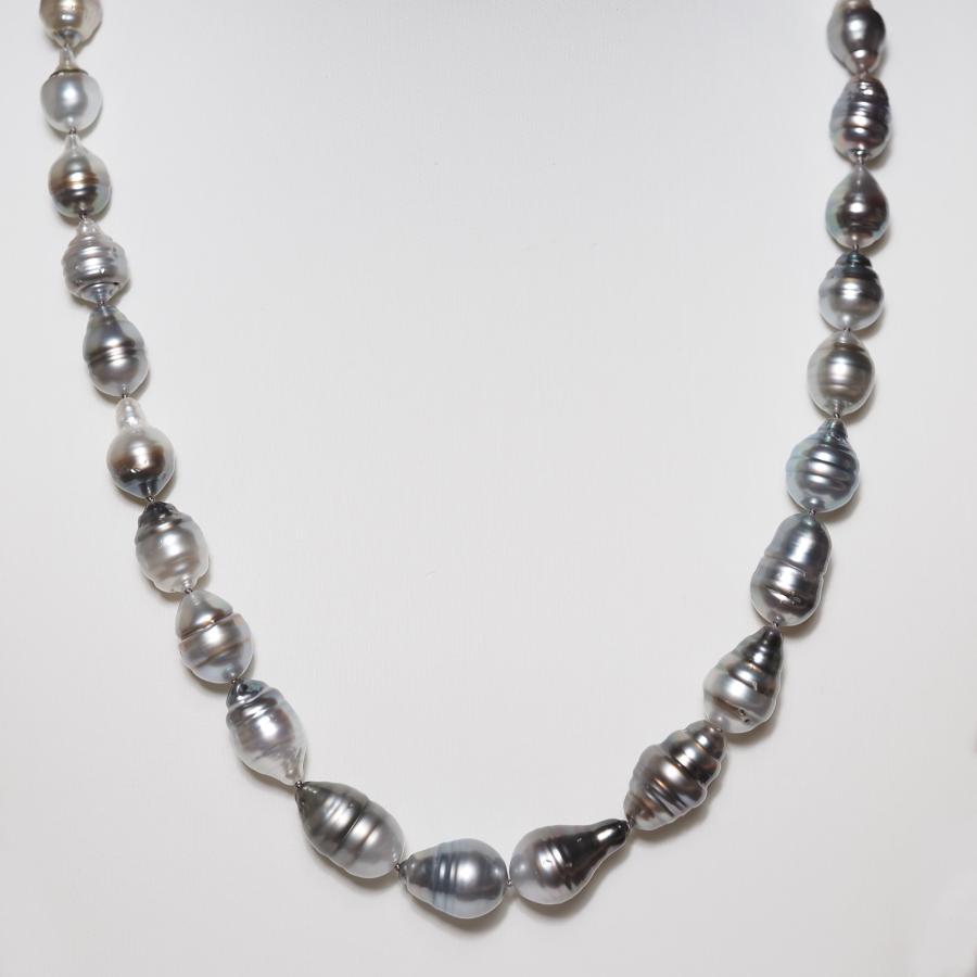 ブランド登録なし タヒチ真珠 サークルバロック パール ネックレス  