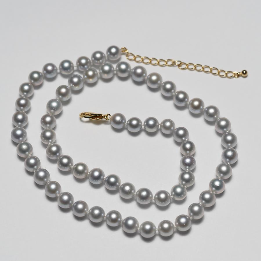 本真珠 アコヤ真珠 あこやパール SILVER ネックレス 46cm あこや真珠 (アコヤ真珠) ネックレス | Pearl for Life -真珠で