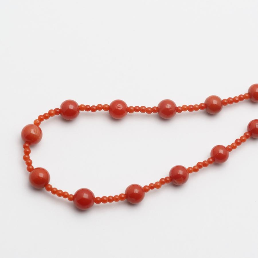 胡渡珊瑚 ステーション ネックレス 56cm アジャスターチェーン付き