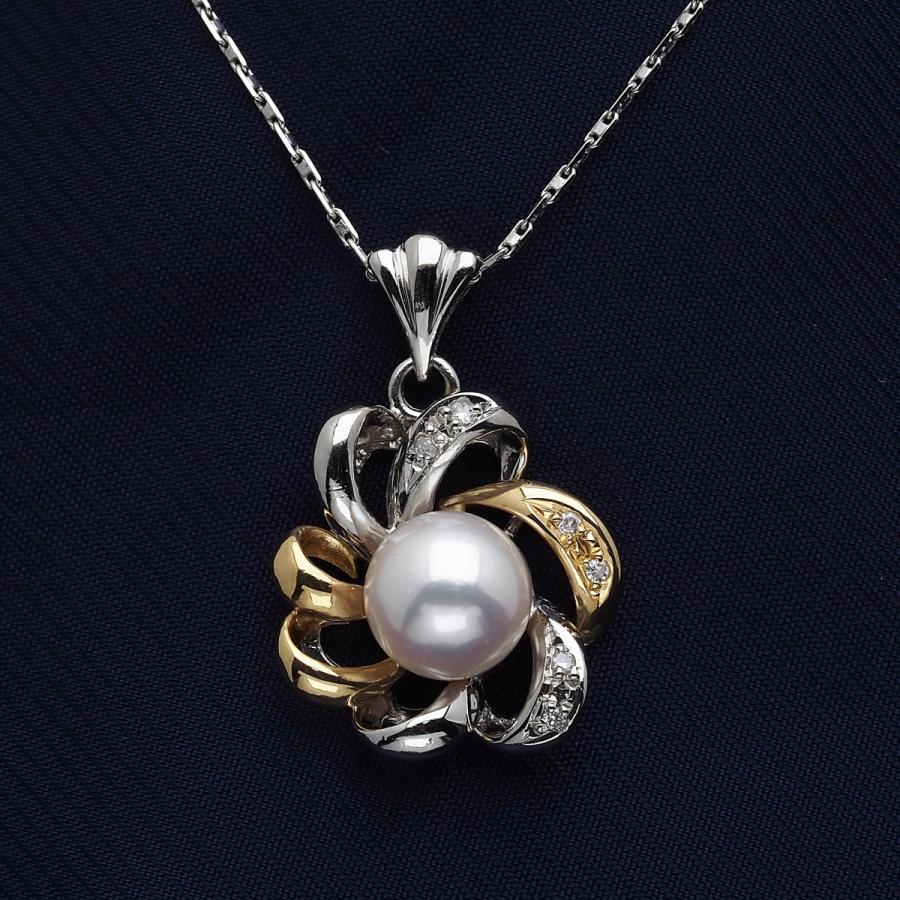 本真珠とプラチナのペンダントブローチ