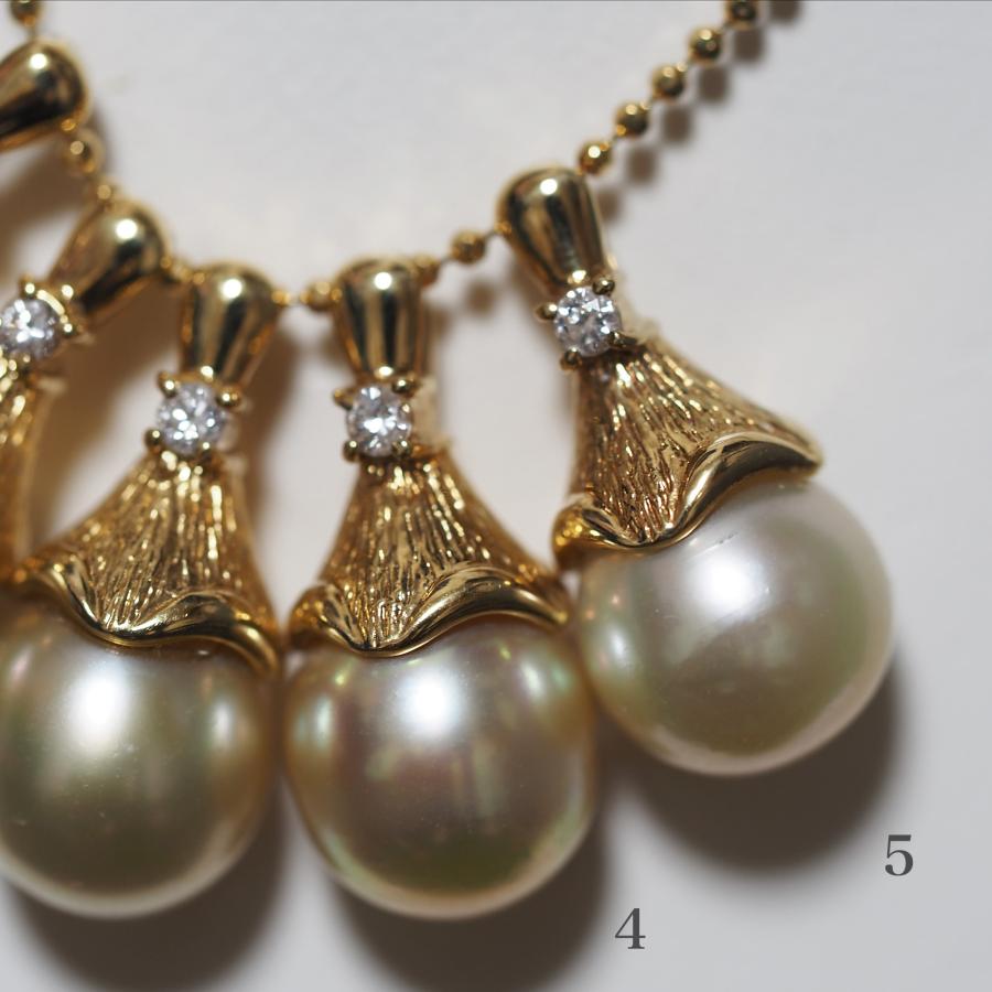 白蝶真珠ナチュラルゴールデン K18チャーム GSTV K18YG 白蝶真珠 ナチュラルゴールデン チャーム P 約11.0mm