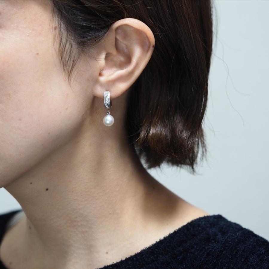 中古K14YG、WG天然本珊瑚 サンゴ ダイヤモンドデザインピアス