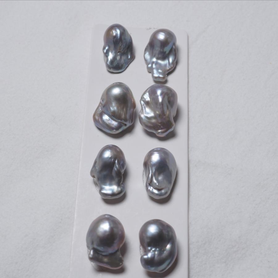 有核淡水真珠 ピアス 20mm up/ 特大ファイアボール K18YG/SV925/チタン  