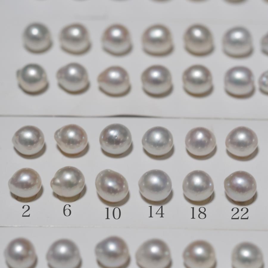 K18 有核淡水真珠 ピアス 特選 8-8.5mm/ポテトシェイプ パール