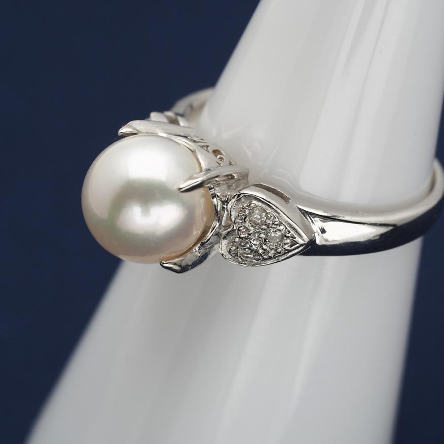 アコヤ真珠指輪プラチナ製11号