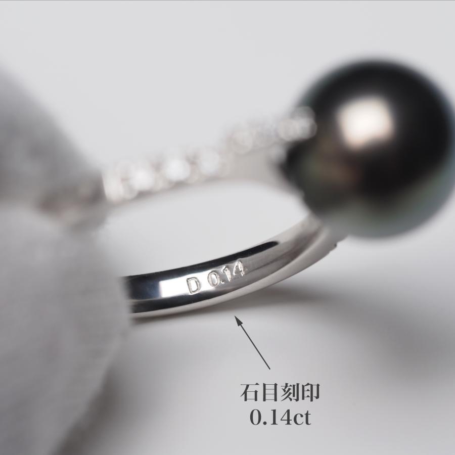 Pt900 タヒチ真珠 リング テリExcellent 10mm ブラッキッシュグリーン 11.5号 サイズ直し可 鑑別カード付き 黒蝶パール 指輪 大ぶり ギフト 大珠 冠婚 日本製の画像