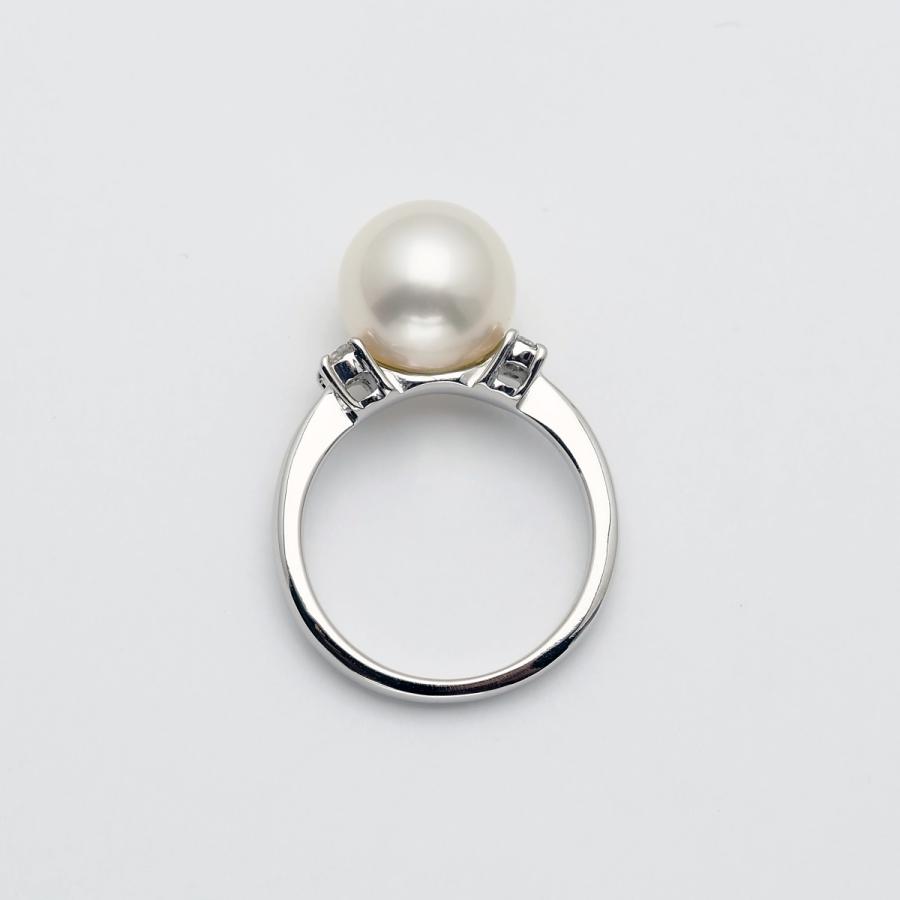 プラチナ900 南洋真珠 リング シルバーホワイト 10mm/ラウンド 9号  