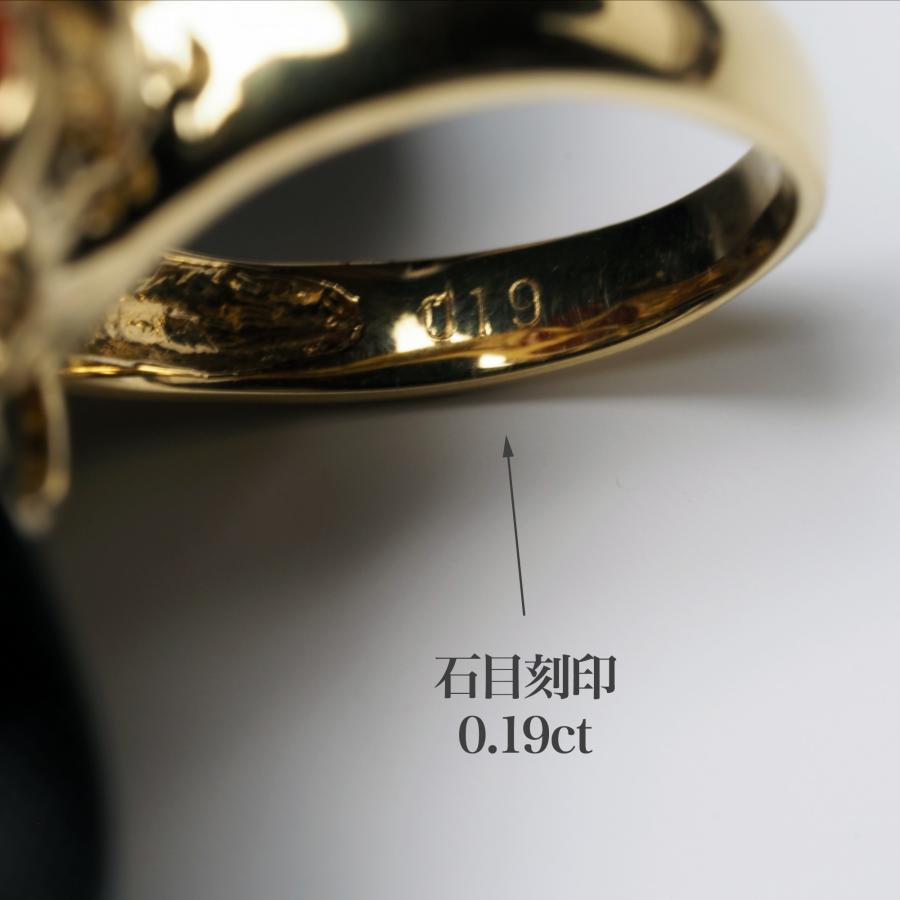 訳あり K18 赤珊瑚 リング 14mm 超特大丸珠 11号 サイズ直し可 鑑別書