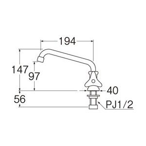 在庫処分 SANEI 自在水栓 A57JH-13 新品 10個 SANEI（水栓金具） 【A57J-13】 《KJK》 三栄水栓 SANEI 立形上