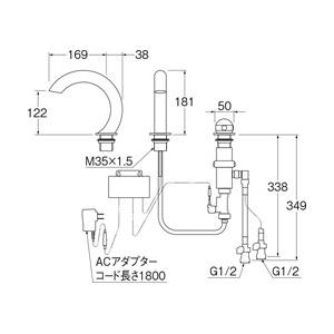 SANEI 【EK5030-13】 《KJK》 サーモ付自動洗面混合栓 洗面所用 ωα0