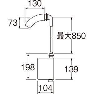 《KJK》　三栄水栓　SANEI　自動横水栓　ωη0