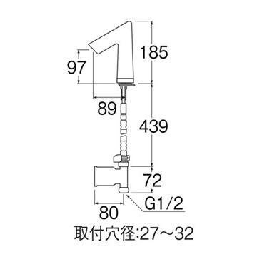 SANEI（水栓金具） 【EY506-13】 《KJK》 三栄水栓 SANEI 自動水