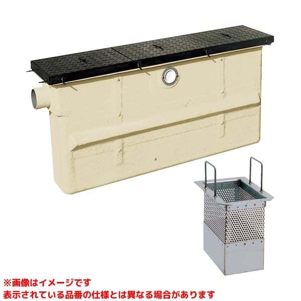 【GTC-N150P オイル T-2SUS蓋付】 《KJK》 マエザワ グリーストラップ FRP製オイルトラップ パイプ流入埋設スリム型GTC-NPオイル ωε1