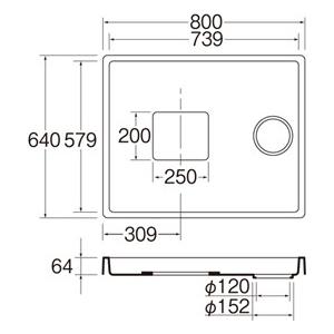SANEI 【H542-800】 《KJK》 三栄水栓 洗濯機パン ωα0 : KJK - 通販