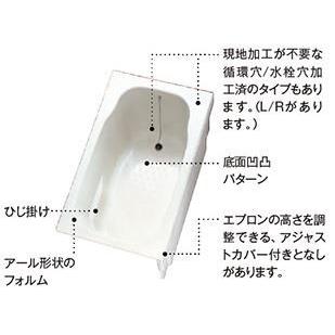 【HK-1172B1-1L-M】 《KJK》 ハウステック 浅型浴槽 HKシリーズ 一方全エプロン簡易脱着 ωα1｜kjk｜02