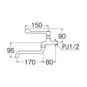 SANEI（水栓金具） 【JA90-13】 《KJK》 三栄水栓 SANEI レバー式自在