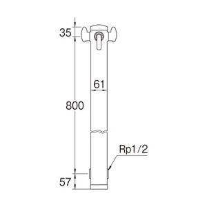 SANEI 【K9561-13】 《KJK》 三栄水栓 ツーバルブ混合栓柱 ωα0 : KJK