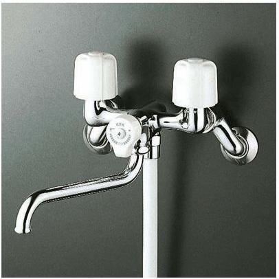 KVK 【KF100N2R24】 《KJK》 KVK 2ハンドル混合 バス水栓 壁 一時止水