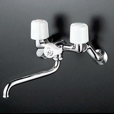 KVK 【KM103N2】 《KJK》 壁 2ハンドル混合水栓 一時止水付2ハンドル