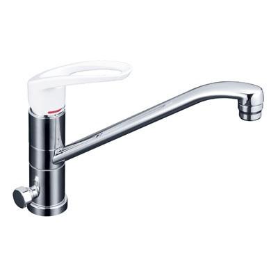 《KJK》 KVK 食器洗い乾燥機・浄水器対応 流し台用シングルレバー式混合栓（給湯接続専用・分岐止水栓なし） ωζ0