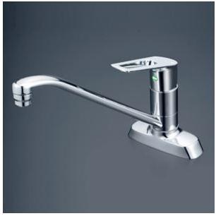 KVK【新品】KM5081TR2EC 流し台用シングルレバー式混合栓 eレバー KVK 【KM5081TR2EC】 《KJK》 流し台用シングルレバー式混合栓 200mm