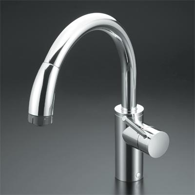 KVK 【KM708G】 《KJK》 流し台用シングルレバー式シャワー付混合栓 