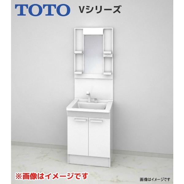 【LDPB060BAGEN2A LMPB060A1GDG1G】 《KJK》 TOTO Vシリーズ 洗面台 幅600 2枚扉 1面鏡 ホワイト ωα0