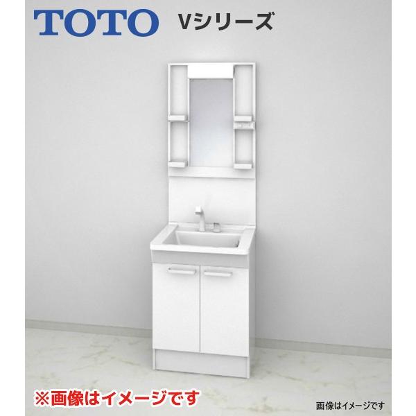  《KJK》 TOTO Vシリーズ 洗面台 幅600 2枚扉 1面鏡(高さ1800mm) ホワイト エコミラーあり ωα0