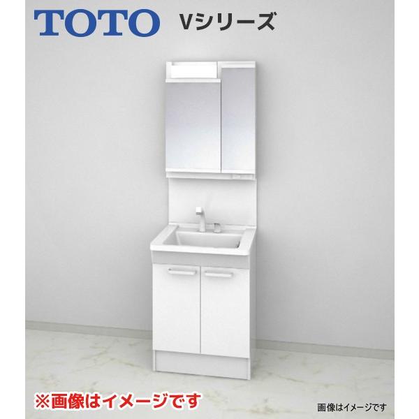 【LDPB060BAGEN2F LMPB060B2GDC1G】 《KJK》 TOTO Vシリーズ 洗面台 幅600 2枚扉 2面鏡(高さ1800mm) モナミディアムウッド エコミラーあり ωα0