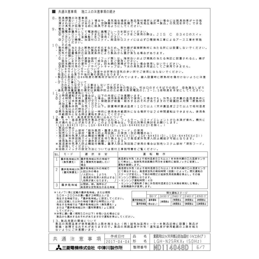 三菱電機（MITSUBISHI ELECTRIC） 【LGH-N25RKX2】 《KJK》 業務用