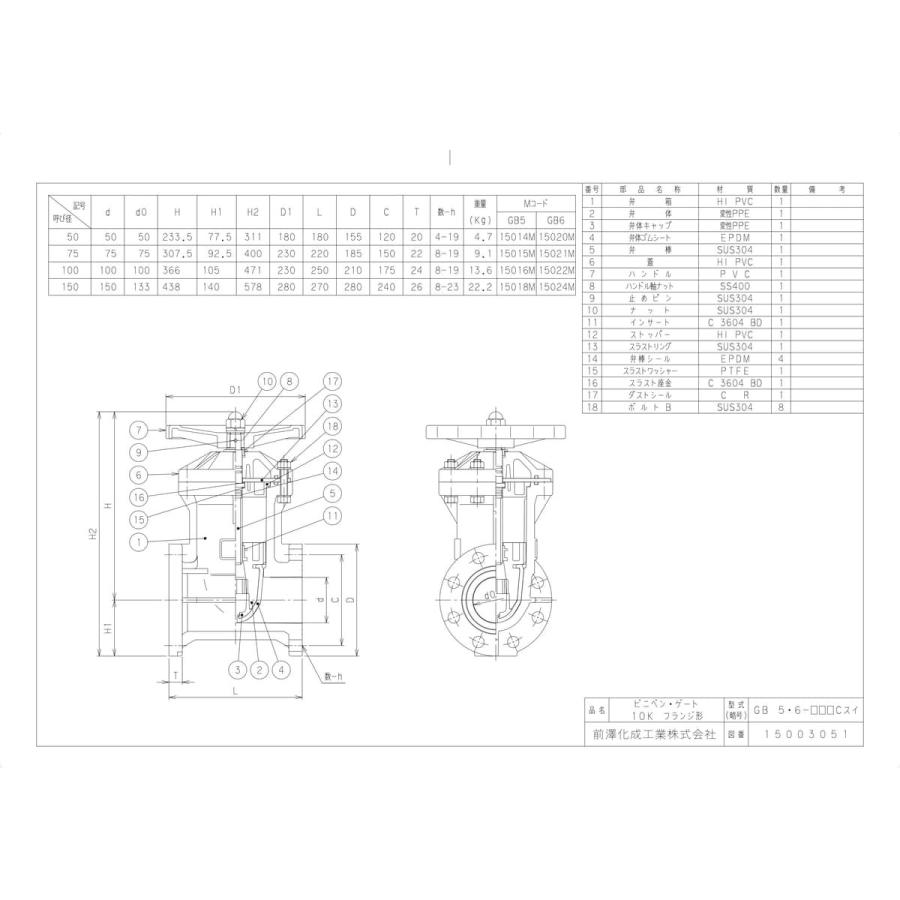 《KJK》 マエザワ ビニベンゲート/バタフライ ビニゲート GB10Kフランジ形 ωε0